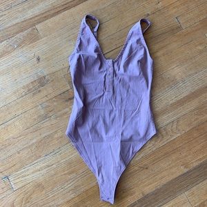 Free people mauve bodysuit sz M